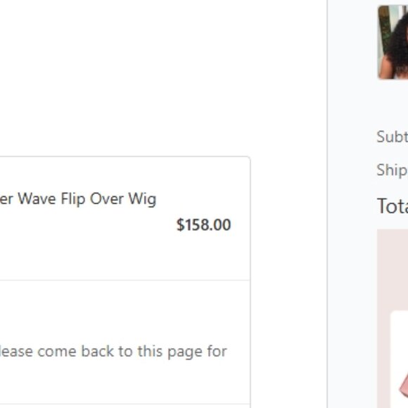 (NEW. UNOPENED) OhMyPretty Half Wig Water Wave Flip Over Wig Brown Highlights - Picture 3 of 6